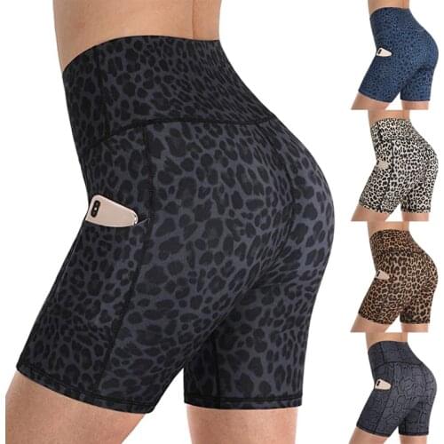 Women High Waist Casual shorts Quick Dry Elastic Gym Running shorts Phone Pocket Hip Fitness Training Workout Short Leggings