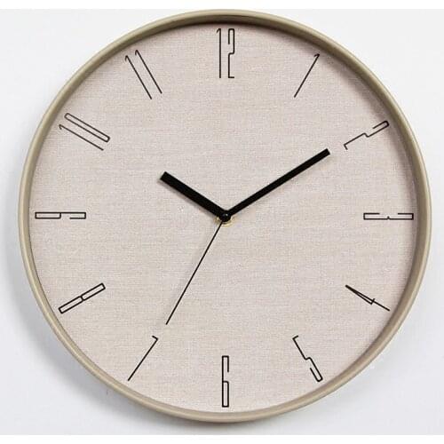 Nordic wall clock simple modern living room bedroom decoration 12 inch silent wall watch round creative fashion clock mute