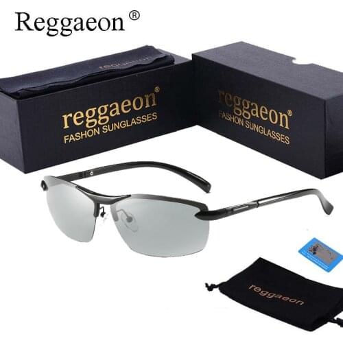 Men Photochromic Polarized Sunglasses Discoloration Goggles Male Aluminum Polaroid Eyewear Anti Glare Driving Glasses