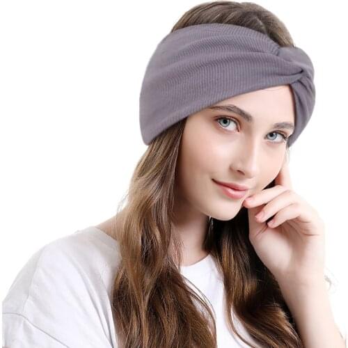 Women Headband Wide Knit Headbands for Lady Knot Headwrap Solid Wool Crochet Turban Twist HairBands for Women Girls Headbands