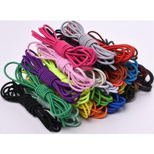 1 Pair 16Colors Outdoor Sport Casual Colorful Round Stretch Shoelaces Hiking Slip Rope Shoe Laces Elastic Band Strings 105CM