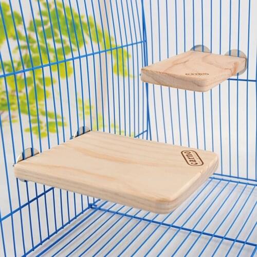 1pc High Quality 2 Size Small Animal Pet Log Wooden Totoro Hamster Squirral Platform Natural Wooden Board Cage Nest Climbing Toy