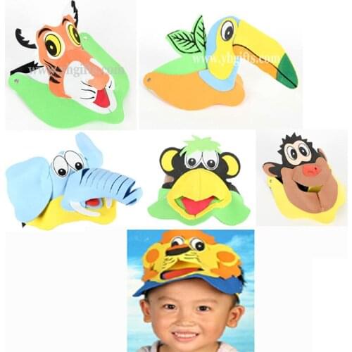 12PCS/LOT.Mixed design Kids hats,Birthday gift, Sun hat,Kids party favors,Toy for children,32-56cm.Childrens day oranment
