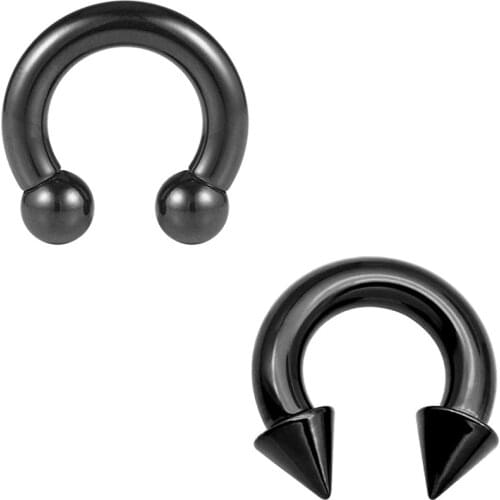 Pussy piercing PA Stainless Steel Ring 2pcs Internally Threaded Circular Barbells Horseshoe Surgical Pierced Body Jewelry