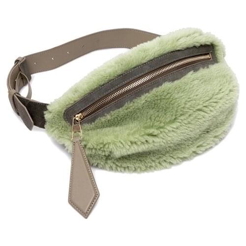 2019 autumn winter wool belt bag adjust waist packs for women