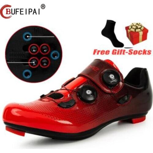 2021 Road cycling shoes colorful reflective color changing Professional Mountain Bike Breathable Bicycle Self-Locking Shoes