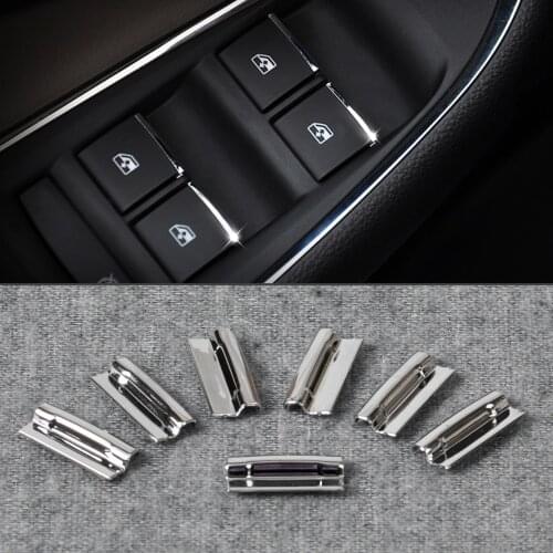 Beler New 7Pcs Chrome Door Window Switch Lift Button Cover Trim For Chevrolet Cruze 2009-2014 For Chevrolet Malibu 2012-2014
