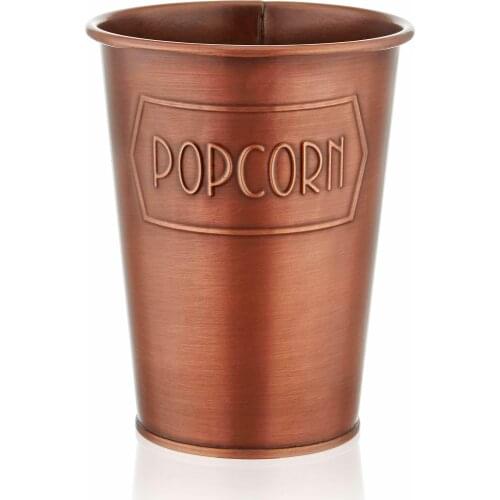 Popcorn Bowl Copper Quality Galvanized Material Popcorn Serving