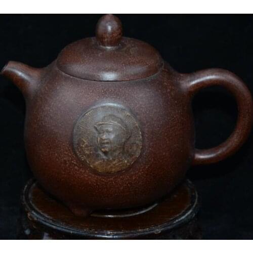 Old ZiSha Pottery Tea Pot,phoenix, with Mark,Mao Ze-dong,02,best collection& adornment, Free shipping