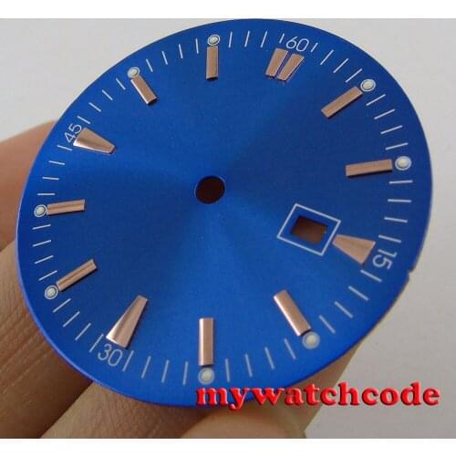34.8mm blue Watch Dial for ETA 2836 Mingzhu 2813 4813 Movement D49