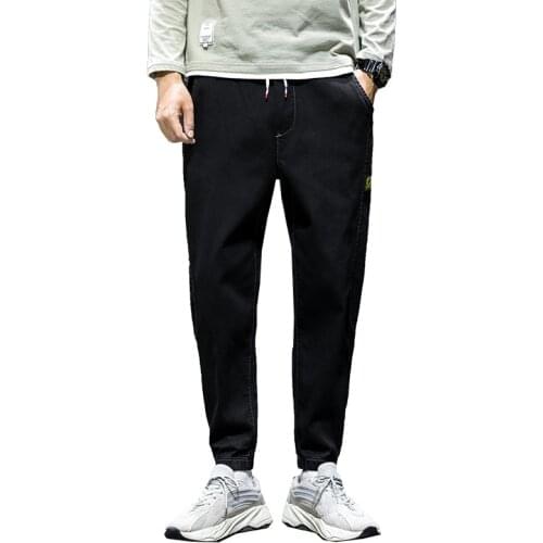 Jeans Mens Plus Cashmere Denim Pencil Pants Casual High Waist Trousers Loose Male Trend Hip Hop Boyfriend Jeans Streetwear