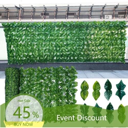 Artificial leaf fence net Artificial Hedges Fence and Faux Ivy Vine Leaf Decoration for Outdoor Decor, Garden