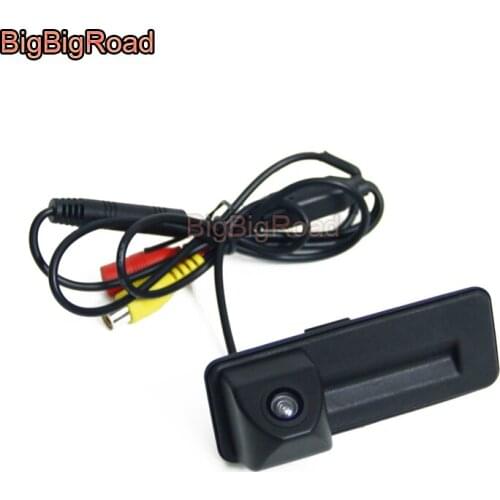 BigBigRoad For Audi A1 / For Skoda Roomster Fabia Octavia 5E MK2 Yeti superb Car Parking Trunk Handle Rear View Backup Camera