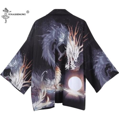 Kimonos Cardigan Men Japanese Kimono Traditional Print Yukata Men Women Femme Coat Kimono Cosplay Costumes Couple Leisure Shirts