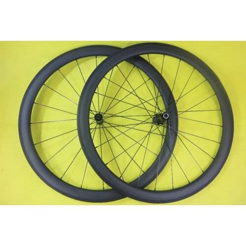 45mm tubular road bike carbon wheelset 25mm width UD 3k 12k twill matte front 20H rear 24H 2:1 700C racing bicycle wheels