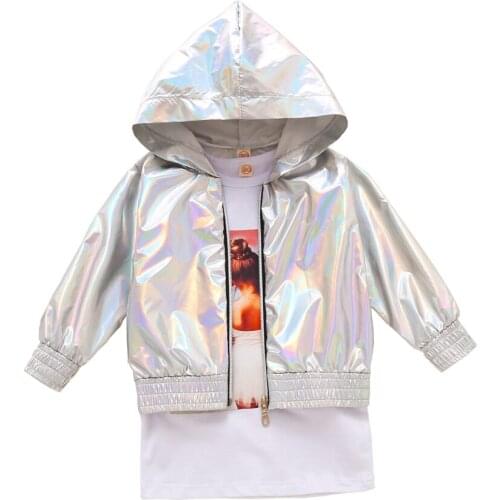 Citgeett Autumn Kids Baby Girl Shirt Coat Suit Set Fall Long Sleeve Dance Girl Printed Dress Princess Hooded Cardigan Spring Set