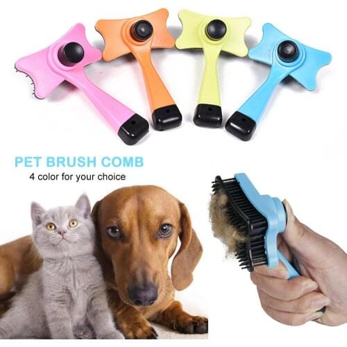 Well Multifunction Pet Dog Cat Deshedding Massage Brush Hair Fur Removal Comb