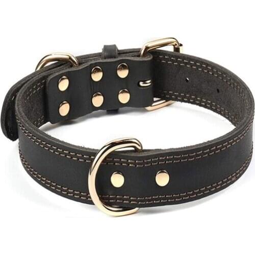 15PCS / LOT Personalized Custom Leather Dog Collar Pet Engraved Lettered Collar Medium Dogs And Large Dogs Collar
