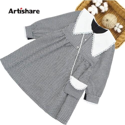 Dress Girl Plaid Pattern Party Girl Dress Teenage Dress Kids Spring Autumn Girls Clothing 6 8 10 12 14