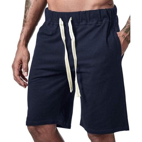 Exercise Beach Shorts Running Gym Jogging Shorts Beach Shorts Solid Color Drawstring Pockets All Match Short Pants for Fitness