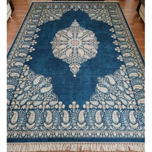 Slip-resistant Outsole Digital Print Velvet Carpet Blanche Blue 200x300 cm
