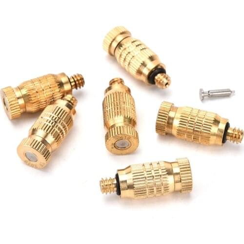 1pcs 0.1-0.5mm Head Garden Sprinklers Threaded Brass Fog Mist Nozzle Misting Fogging Spray Sprinkler