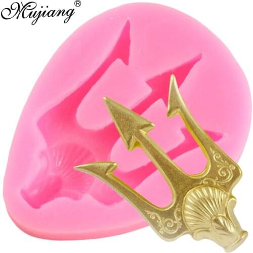 Sugarcraft Trident Silicone Mold Cupcake Baking Fondant Mold DIY Cake Decorating Tools Candy Clay Chocolate Gumpaste Mould