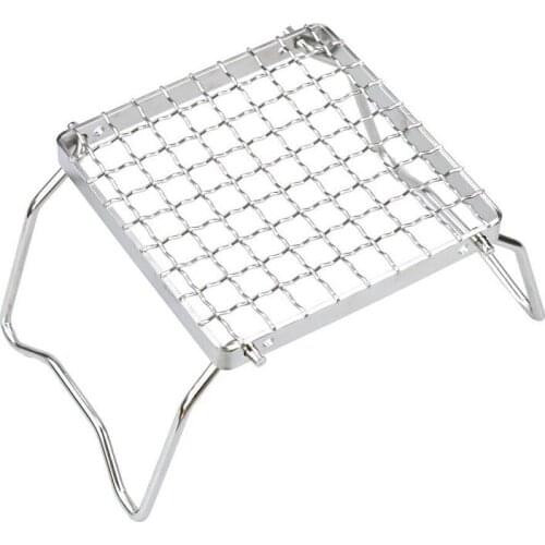 Folding Picnic Stove Lightweight Wax Stove Solid Fuel Alcohol Stove Portable Solid Seasoning Oven for Camping Barbecue Meshes