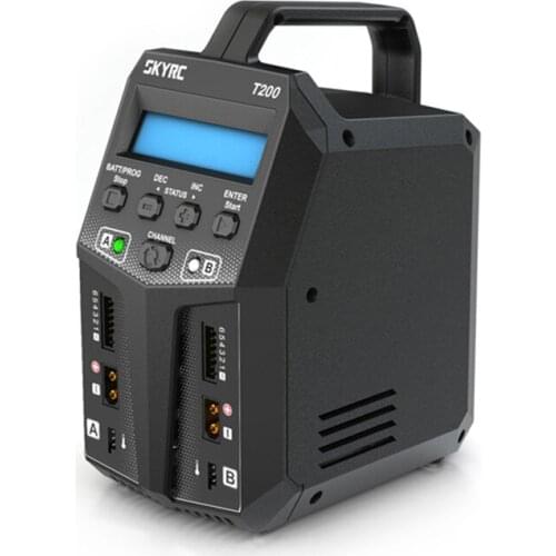 SKYRC T200 2X100W 12A AC/DC DUAL Battery Balance Charger for 1-6S Lipo/LiHV/LiFe/LiIon Battery