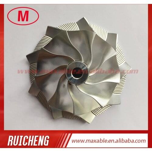 TD04H 15T 41.93/55.69mm 9+0 blades point milling high performance turbocharger billet/milling/aluminum 2618 compressor wheel