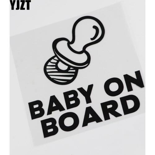 YJZT 14.3CM*14.5CM Baby On Board Sticker Decal Window Sign Vinyl Car Sticker 13C-0015
