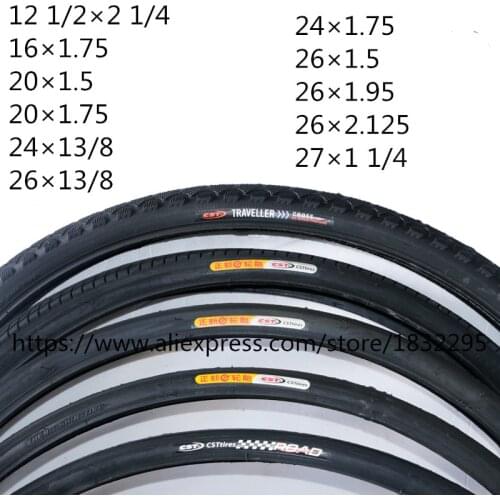 1PC CST 14/16/20/24/26*1.50/1.75/1.95/13/8 Tire Mountain Bike The Folding Tires 12 1/2 1/4 Neumaticos 27*1 1/4