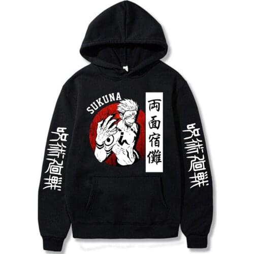 2021 Anime Jujutsu Kaisen Hoodie Sweatshirt for Men Women Long Sleeve Anime Manga Jujutsu Kaisen Hoodie Streetwear Pullover Tops