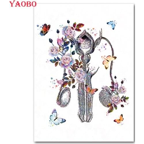 5D Diy Diamond Painting Human Anatomy Anatomical Organs Medicine Diamond Embroidery Butterfly flower Cross Stitch Mosaic Sticker