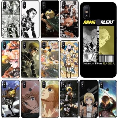 Armin Arlert Attack on Titan Phone Case For Xiaomi Mi Note 10 Lite pro 7 9 9t pro se a2 lite