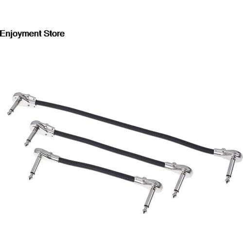 1PC High Quality 15/20/30cm Guitar Cables Guitar Effect Patch Cable Instrument Wire Right Angle Pedal