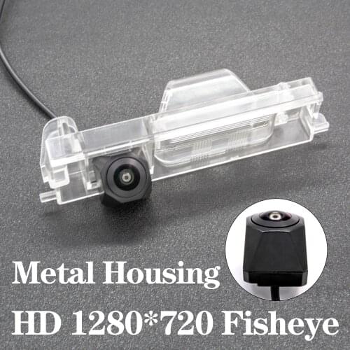 HD 1280*720 Fisheye Metal Housing Car Rear View Camera For Peugeot 108 2014~Present Citroen C1 2014~Present
