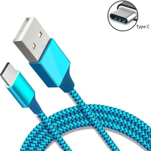 USB Type C Cable Fast Charger Cord Nylon Braided Mobile Phone Cables For Xiaomi Poco x3 nfc pro M3 F3 F2 5G redmi note 10 pro 9