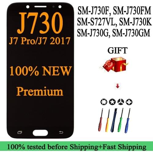 100% New SM-J730F/J730FM/S727VL/J730K/G/GM Factory Lcd For Samsung Galaxy J7 2017 Display Screen Replacement J7 Pro Touch Screen