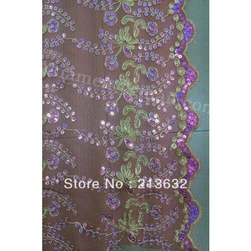 African New sequins art embroid Jewelry Patch colorful swit curtain flocking switzerland voile french lace fabric with fabrics