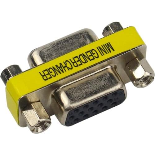 New Female to Female VGA to VGA Adapter HD15 Pin Gender Changer Convertor Adapter VGA Extend Converter for Monitor Computer