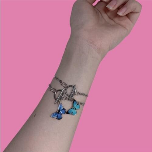 Butterfly Couple Bracelets Ins Design Women Student Girlfriend Sister Gift Charms Butterfy Bracelet