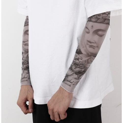 Hot Erotic Mens Gloves Sexy Muscle Man Tattoo Sleeves Breathable Mesh Gloves Driving Fishing Longsleeve Driving Fishing Clubwear