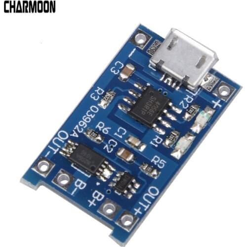 5 Pcs Tp4056 5 V 1a Micro Usb 18650 Lithium Battery Load On Board Charger Module Protection Dual Functions For Arduino Diy Kit