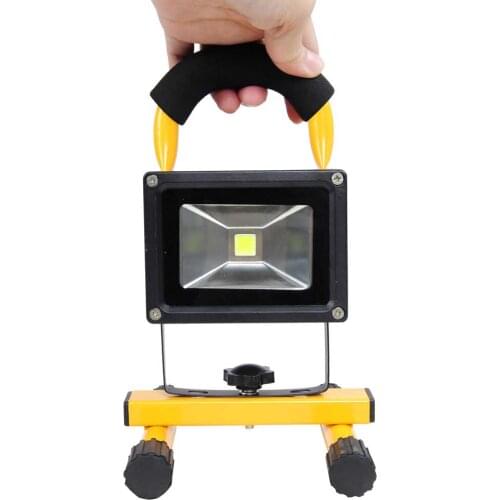 KAWATIK 10W Portable Cordless LED Flood Work Light Rechargeable Spot Camping Hiking Lamp Waterproof