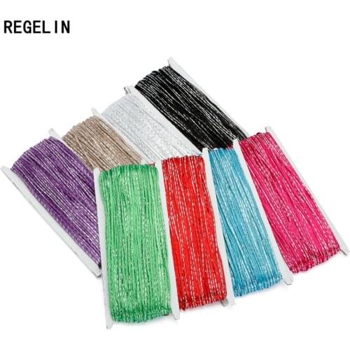 REGELIN Silver Silk Soutache Snake Belly Nylon Cord Rope Thread Bracelets Chinese Knotting Cord DIY Jewelry Making Accessories