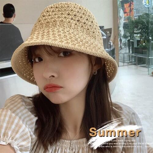 Mountain Demons 2021 Summer Fashion New Linen Weaving Straw Hat for Women Sunshade Decoration Casual
