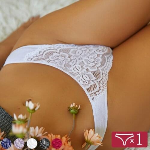 Floral Lace Women Cotton G-String Hollow Out Underwear Female Sexy Thongs Panties Underpants Girls Intimate Lingerie Comfortable