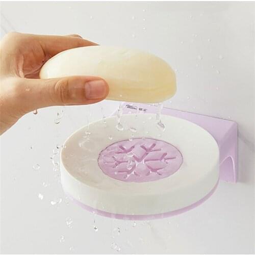 Super Powerful Adhesive & Vacuum Suction Cup Shower Soap Dish - Strong Soap Saver Sponge Holder for Bathroom Kitchen Sink