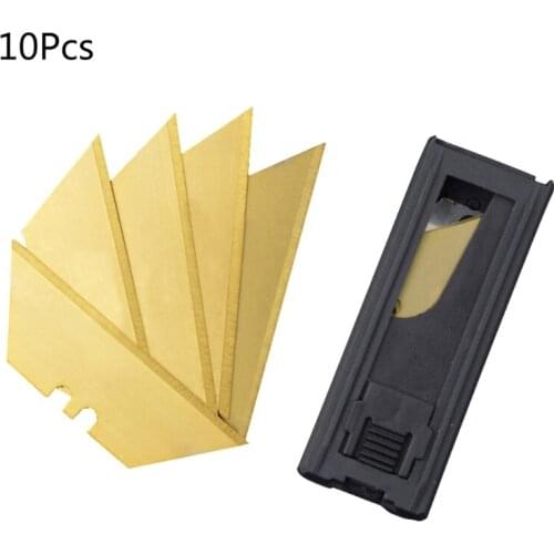 Heavy Duty Replacement Blades Ten Pack for Utility Knife Box Cutter- SK5 High Carbon Steel Utility Razor Blades